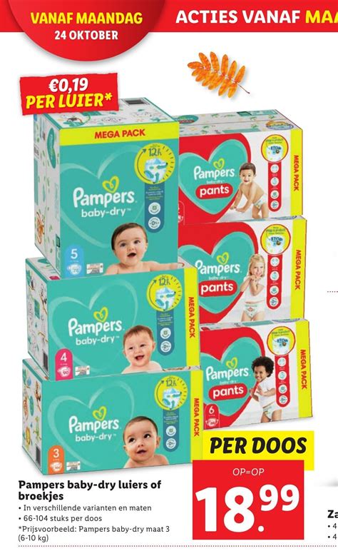 Pampers Baby Dry Luiers Of Broekjes Aanbieding Bij Lidl