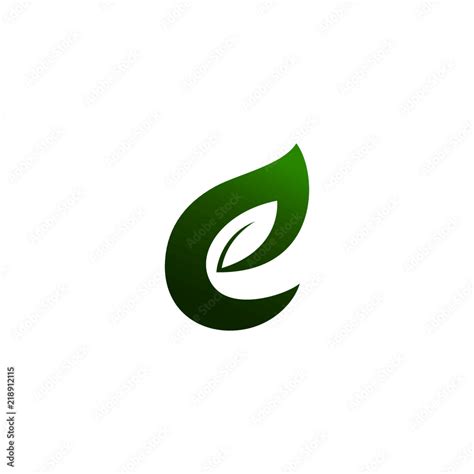 Letter E Leaf Logo Stock Vector Adobe Stock