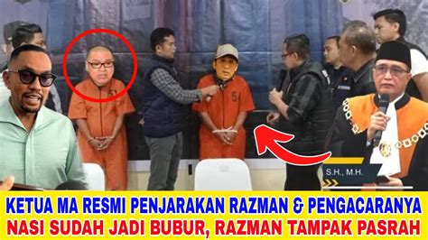 Tepat Malam Ini Sempat Lakukan Perlawanan Razman Dan Pengacaranya