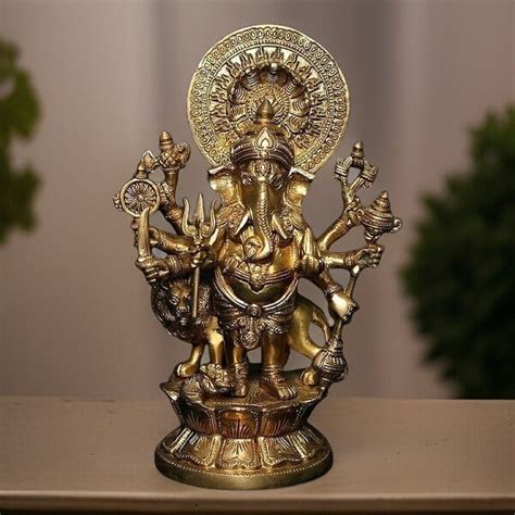 ProudlyIndia Brass Ganesha Statue Ganesh Statue Pillaiyar Statue 11