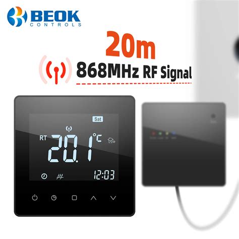 Beok Wireless Thermostat Smart Tuya RF Gas Boiler Battery Powered