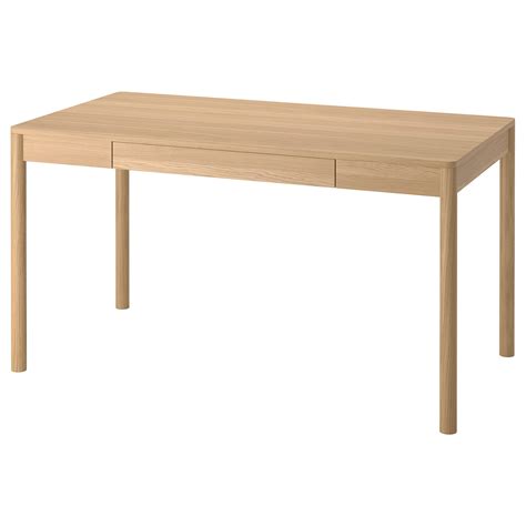 Tonstad Desk Oak Veneer 140x75 Cm Ikea