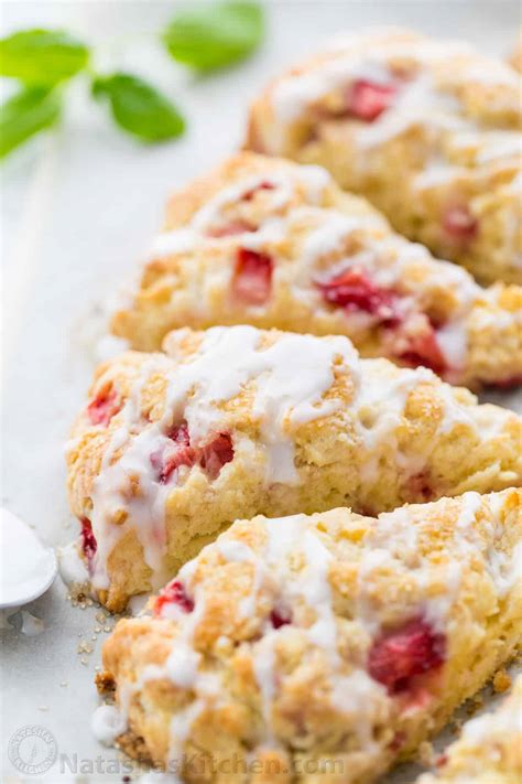 Perfect Strawberry Scones Recipe NatashasKitchen