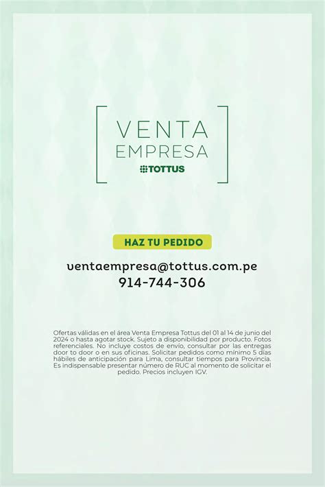 Encarte D A Del Padre Venta Empresa By Tottus Institucional Issuu