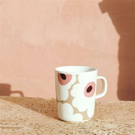 Marimekko Unikko Mok Beige Roze Deense Dingen