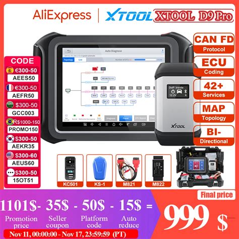 Newest XTOOL D9Pro Automotive Diagnostic Tools With Topology Map XTOOL