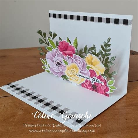 Carte Popup Roseraie De Bonheur Ateliers Scrapbooking C Line