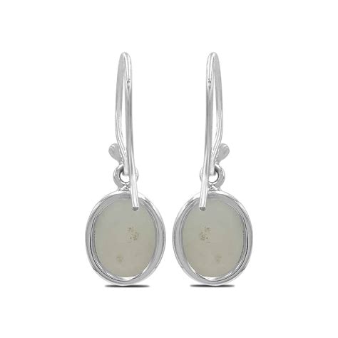 Iridescent Opal Drusy Drop Earrings In Sterling Silver Starborn