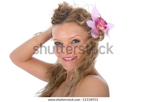 Portrait Nude Blonde Blue Eyes On Stock Photo Shutterstock