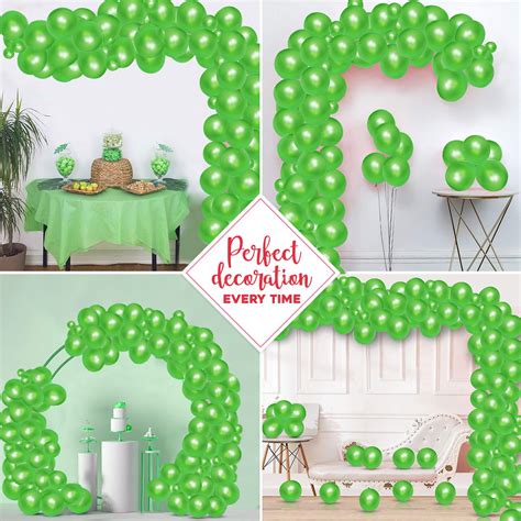 Mettalic Balloon Garland Arch Kit 10 Inch Party Balloons Green Pack Of