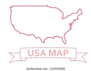 Usa Map Outline Vector Illustration Stock Vector (Royalty Free ...