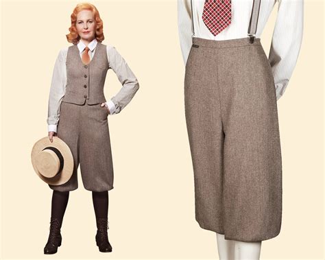 20s 30s 40s Ladies Knickerbockers Plus Fourschevron Tweed Etsy