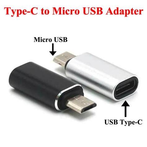 อะแดปเตอร์แปลงไมโคร Usb ตัวผู้เป็น Usb C Type C ตัวเมียขั้วต่อชาร์จ