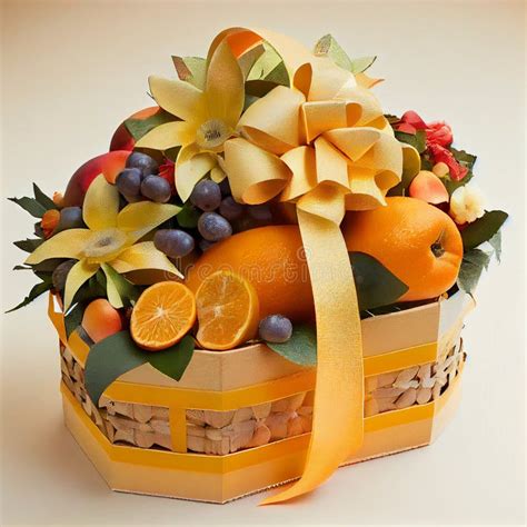 Luxury Fruit Hampers Stock Illustration Illustration Of Sweets 267042795