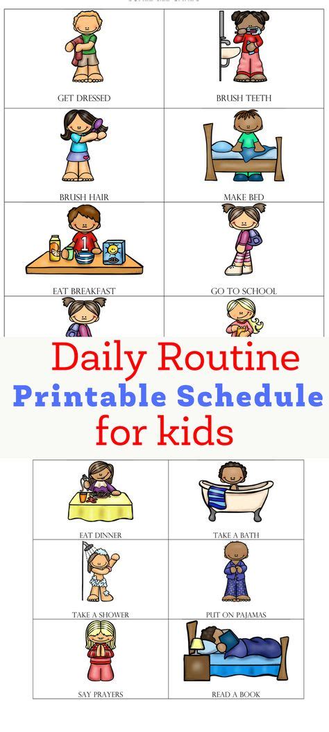 24 Best Daily Routine Schedule Images Routine Chart Charts For Kids