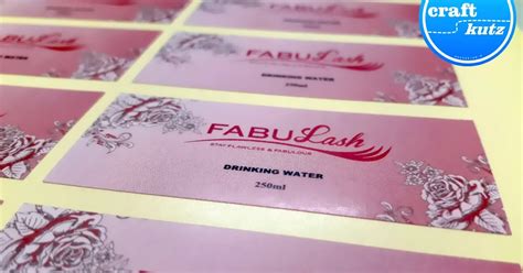 Stickers Label For Client Fabulash Group Craft Kutz