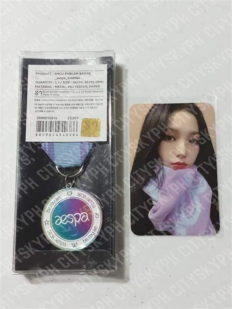 Aespa SMCU Express At Kwangya Emblem Badge Karina Hobbies Toys