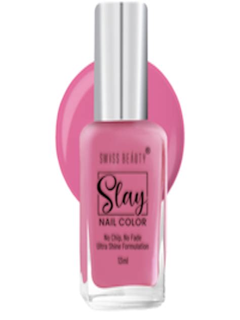 Buy SWISS BEAUTY Slay Nail Polish With Ultra Shine Formula 13 Ml Perfect Pink 13 - Nail Polish ...