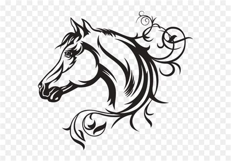 Decal American Quarter Horse Vector Graphics Illustration - Horse Head ...