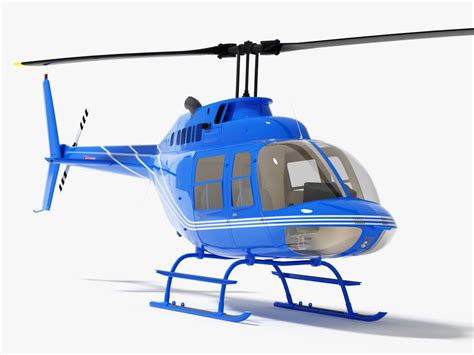 Bell 206 Jetranger Helicopter 3d Model