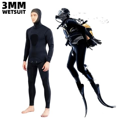 Camuflagem Wetsuit Manga Longa Para Homens Mm Capuz Neoprene