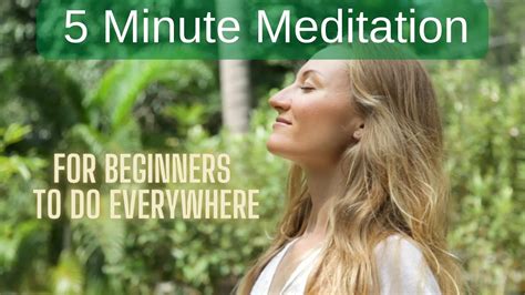 5 Minute Guided Meditation For Beginners You Can Do It Anywhere Youtube