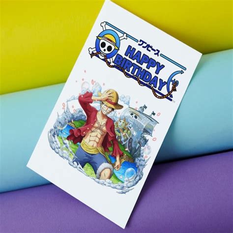 One Piece Birthday Card Printable Etsy Australia