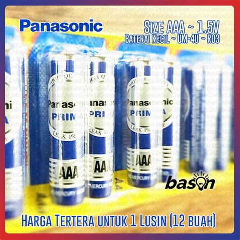 Jual Baterai Panasonic AAA Prima Blue BP12 Baterai A3 Di Lapak Bason