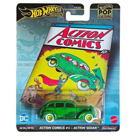 Машинка Mattel Hot Wheels Премиум автомобиль Поп культура HXD Action Comics Action Sedan