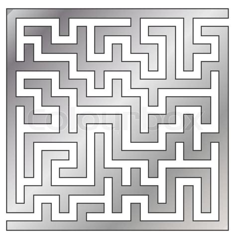 Silber Labyrinth Vector Illustration Stock Vektor Colourbox