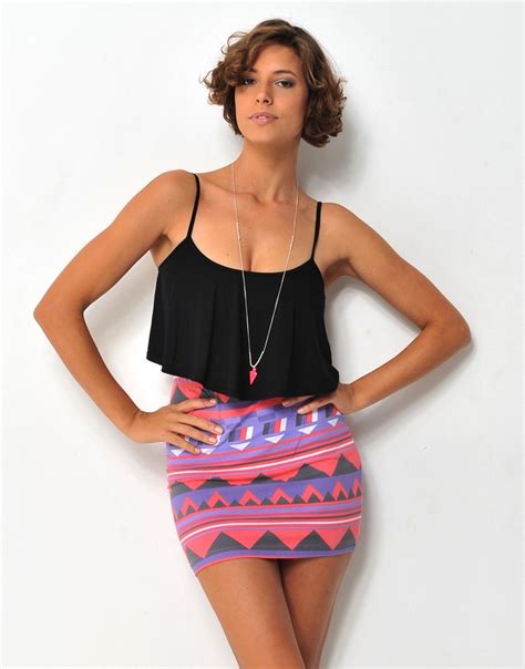 TRI* PRINTED FITTED SKIRT - TRI* PRINTED FITTED SKIRT WITH ELASTIC ...