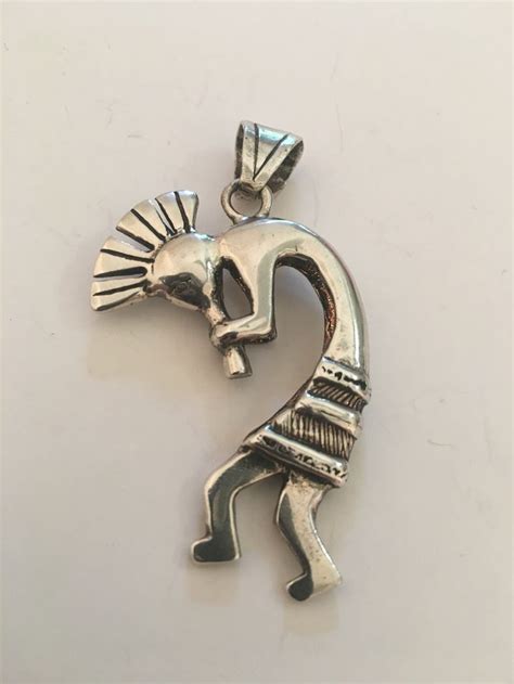 Vintage Solid 925 Sterling Silver Native American 3D Kokopelli Pendant