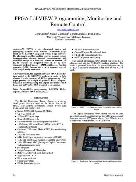 FPGA LabVIEW Programming Monitoring and Remote Con | PDF