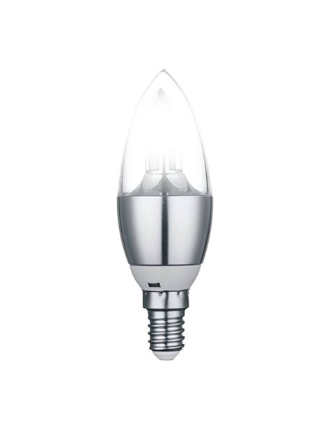 Lâmpada LED Vela 4w E14 Transparente Sem Bico Branco Frio BrilhoLux