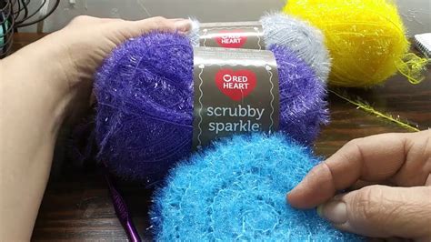 How To Make A Scrubby With Red Heart Scrubby Sparkle Youtube