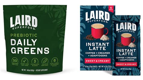 Laird Superfood Instant Lattes With Adaptogens Prebiotic Daily Greens