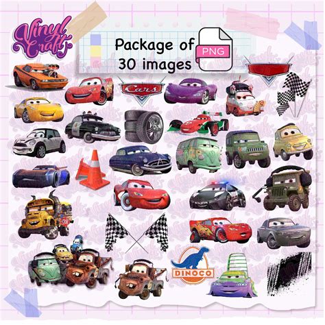 Package Of Images Png Cars Mcqueen Png Images For Etsy