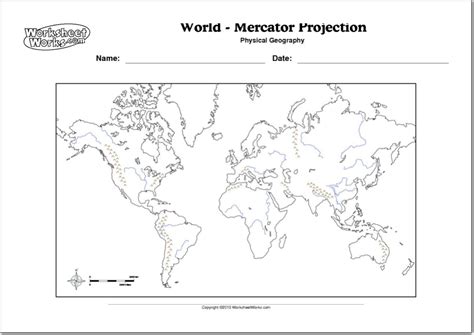 Mapa F Sico Mudo Del Mundo Mapa Mudo De R Os Y Monta As Del Mundo