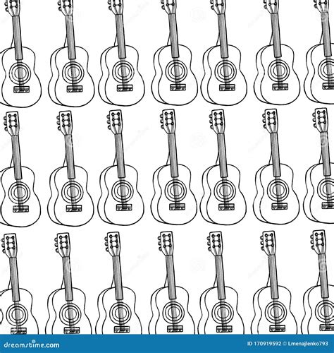 Imagem Vetorial Fechamento De Instrumentos Musicais Guitarra