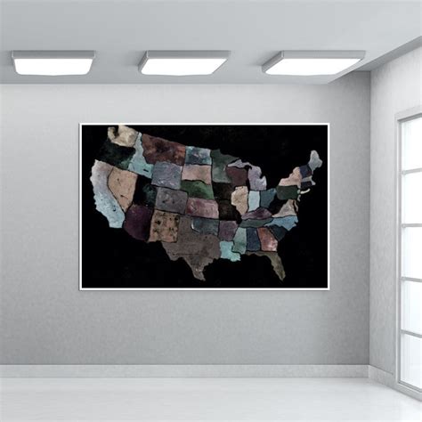 Usa map 1 Wall Art| Buy High-Quality Posters and Framed Posters Online ...