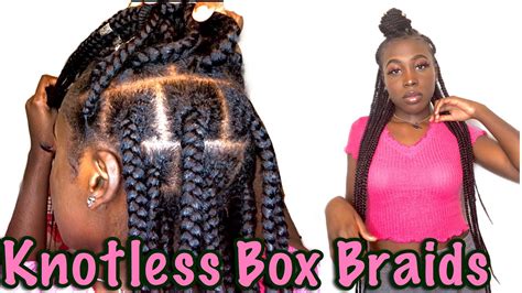 Diy Knotless Box Braids Tutorial For Beginners Natural Looking