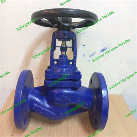 Jual Globe Valve 1 1 4 Inch PN40 DN32 Flange Cast Iron Jakarta Barat