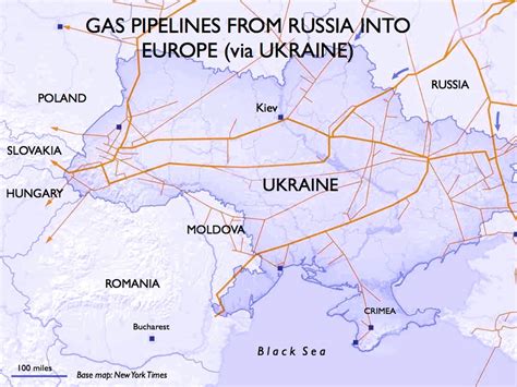 Gas Pipelines From Russia To Europe Map United States Map