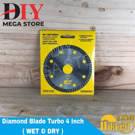 Diamond Blade Turbo 4 Inch Wet Dry Cutting Granite Mata Potong 4