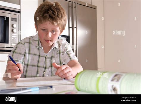 Child Studying At Home Hi Res Stock Photography And Images Alamy