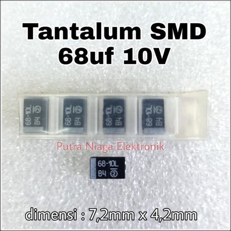 Jual Kapasitor Smd Uf V Tantalum Capacitor Elco Uf Putr N