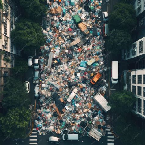 Premium AI Image | plastic and other waste in municipal waste disposal