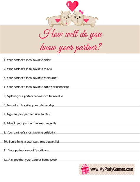 Free Printable Relationship Quizzes Printable Templates