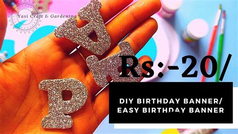 Diy Birthday 🎂banner Birthday Decoration Idea At Home Party