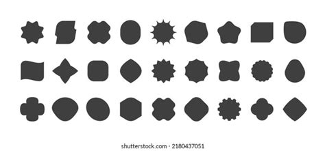 Vector Basic Shape Collection Your Design Stock Vector Royalty Free